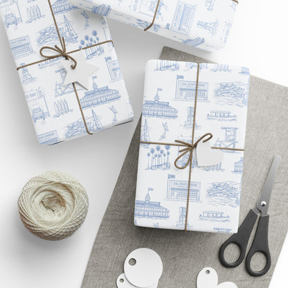 Newporter Wrapping Paper in Marine