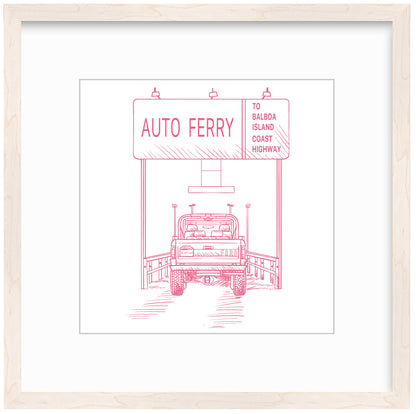 Auto Ferry Framed Art Print
