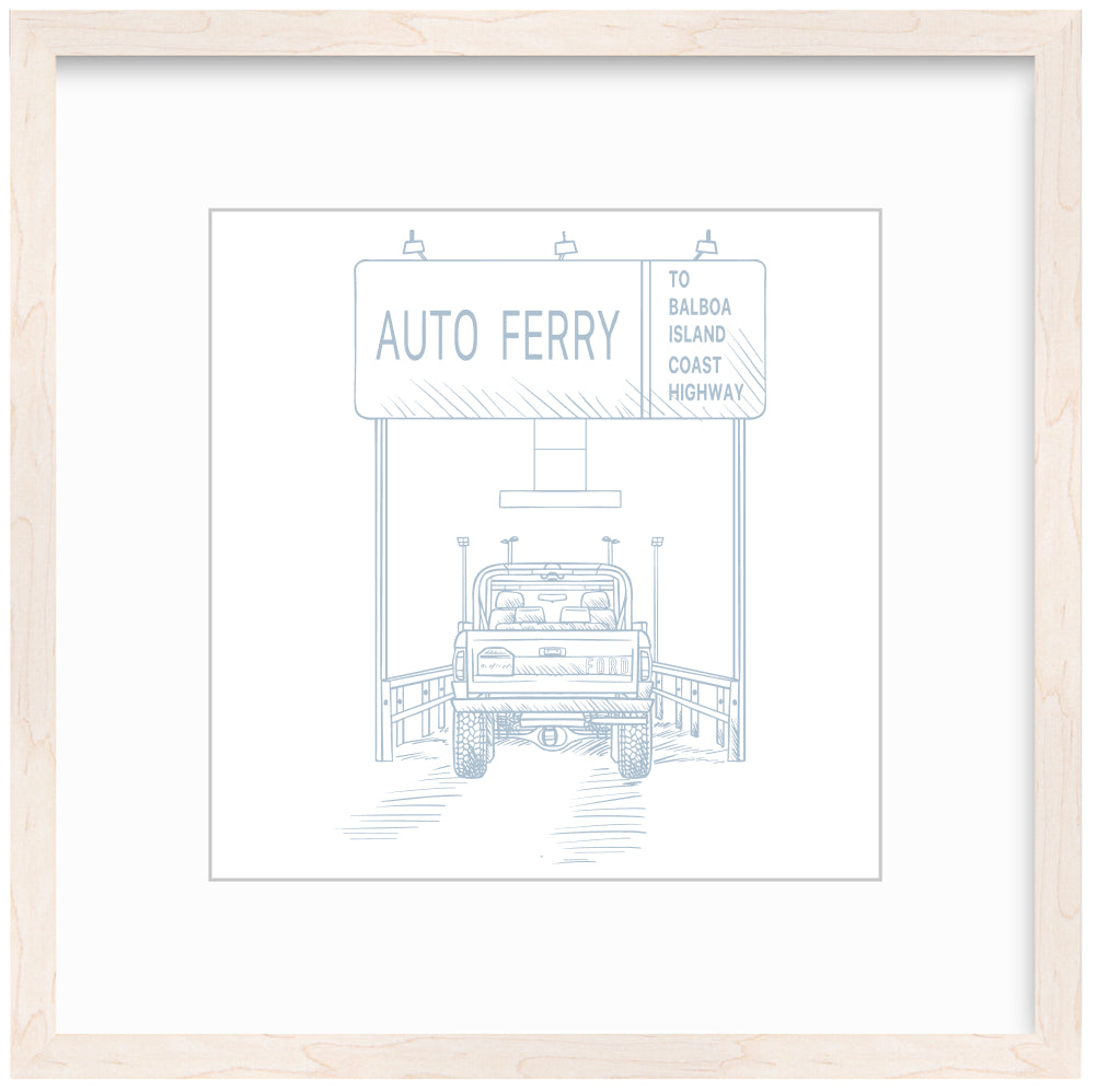 Auto Ferry Framed Art Print