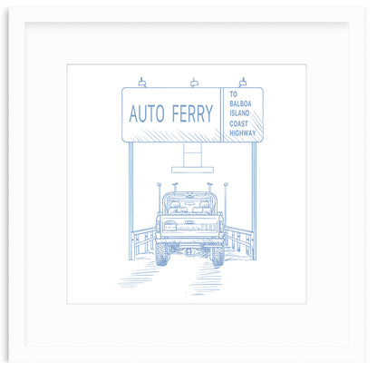 Auto Ferry Framed Art Print