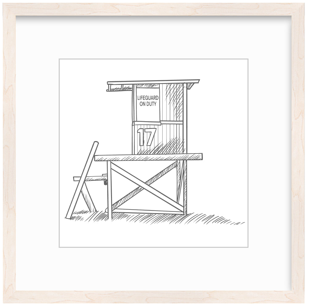 Lifeguard Tower Framed Art Print