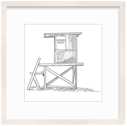 Lifeguard Tower Framed Art Print