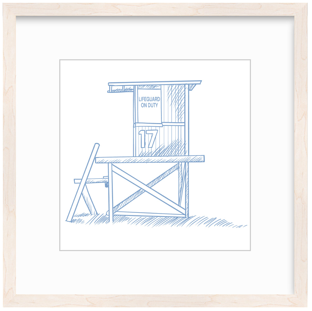 Lifeguard Tower Framed Art Print