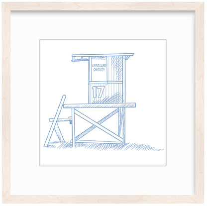Lifeguard Tower Framed Art Print