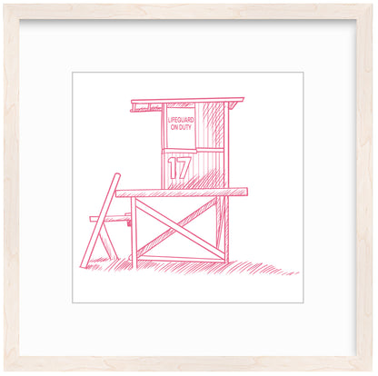 Lifeguard Tower Framed Art Print