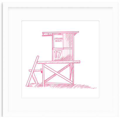 Lifeguard Tower Framed Art Print
