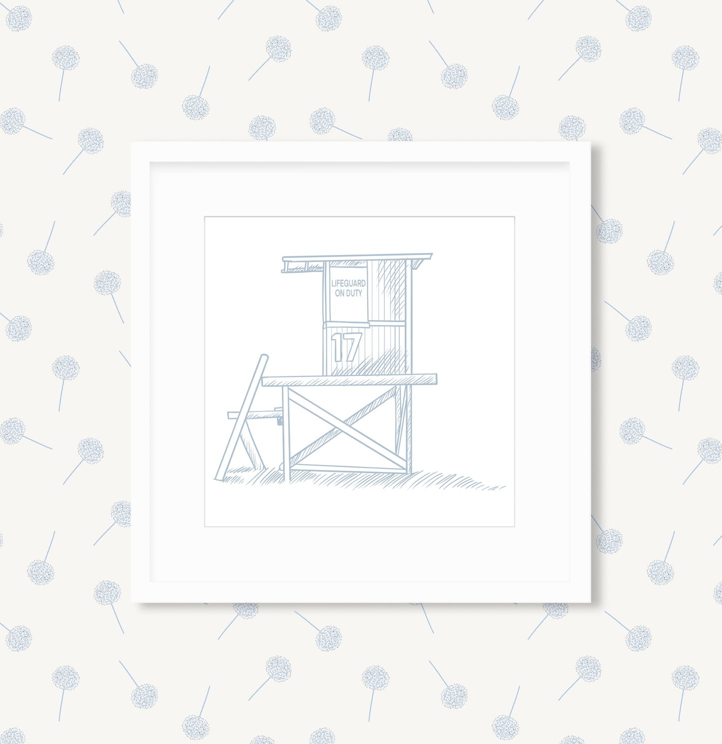 Lifeguard Tower Framed Art Print