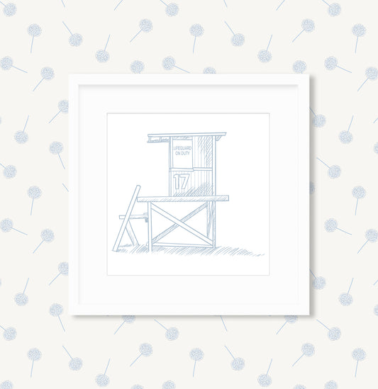 Lifeguard Tower Framed Art Print
