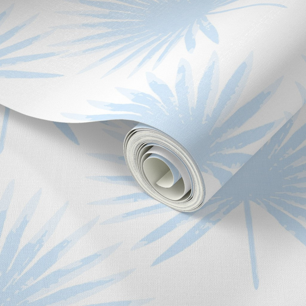 Linen Palm Leaves Peel & Stick
